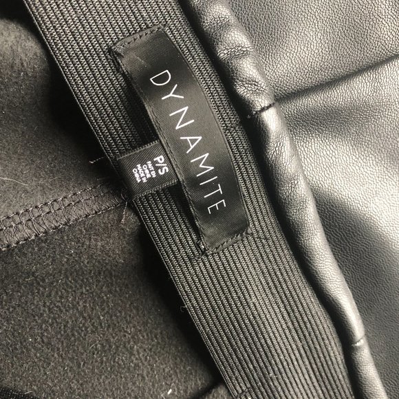 Dynamite Faux Leather Skirt + Black + Size Small - Picture 6 of 7